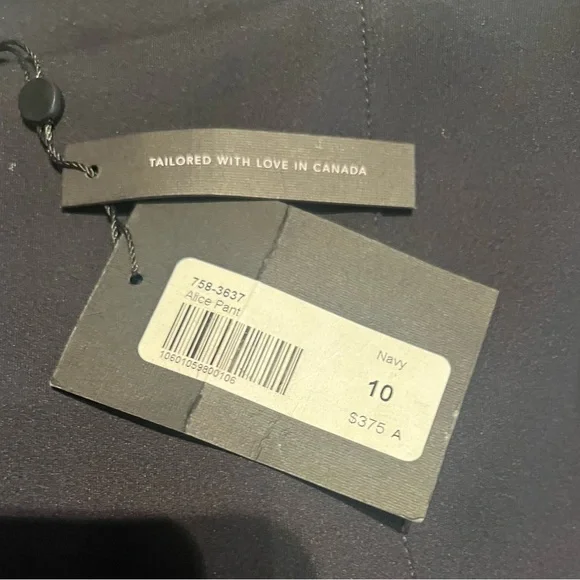 NWT Judith & Charles Dark Navy Slim Fit Pants - Picture 5 of 5